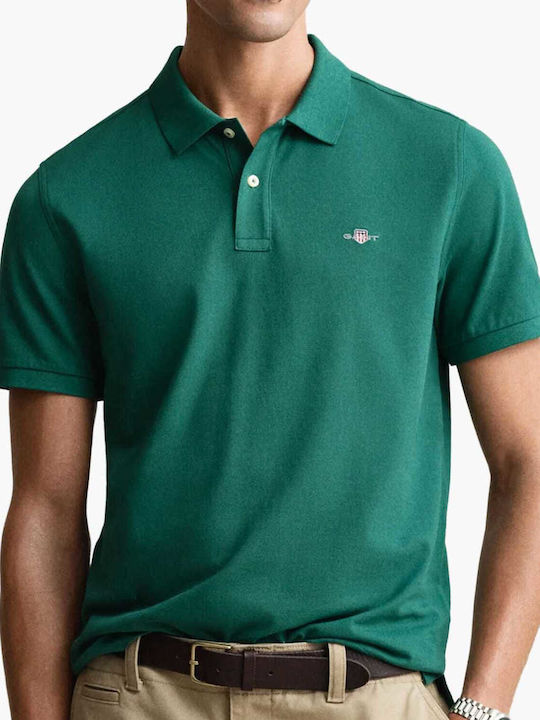 Gant Gant Polo Herrenbluse Kurzarm Grün