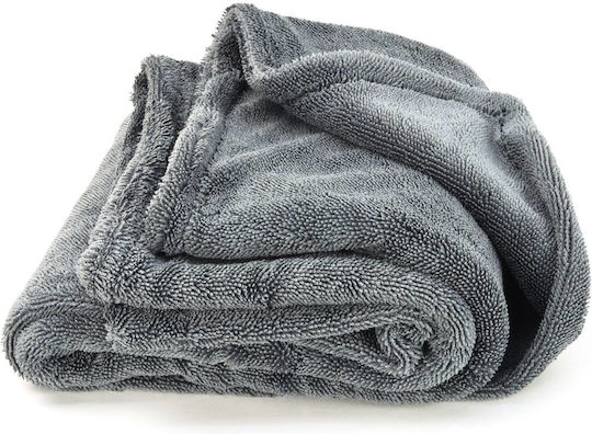 Tonyin Edgeless Twisted Loop Seamless Drying Car Microfiber Cloth For Car Body 1600gsm Grey 90x60cm