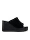 Μαύρες Mule Πλατφόρμες Made In Greece Φαρδιά Φάσα