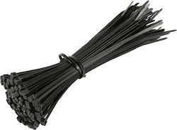 Electraline Kabelbinder Kunststoff 100mmx2.5mm in Schwarz Farbe (100 Stück)