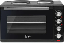 Izzy IZ-8015 Ηλεκτρικό Φουρνάκι 48lt με 2 Εστίες Μαύρο