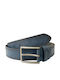 Men's Belt from Artificial Leather Blue