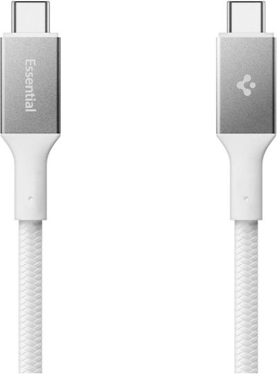 Spigen USB 2.0 Kabel USB-C männlich - USB-C 100W PD Weiß 1,5m ACA10420