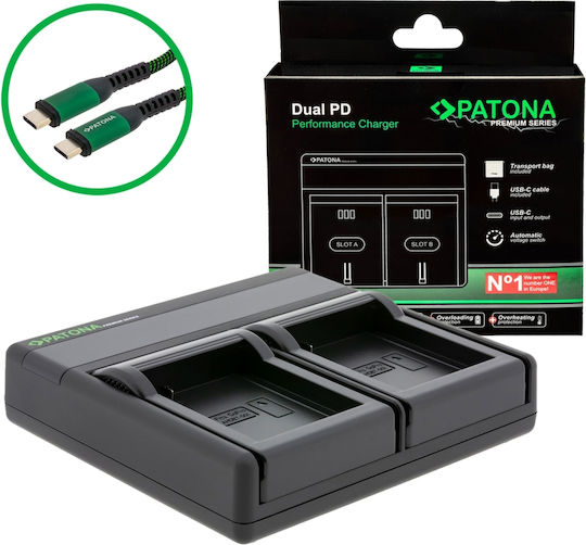 Patona Premium Dual Pd Performance Charger Gopro Ahdbt-001 Incl Usb-c Input Output