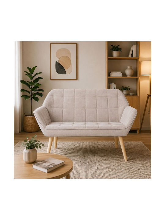 Alma Two-Seater Couch Light Brown 127x70x70 cm ...
