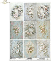 Decoupage Rice Paper Variety of Floral Shabby C...