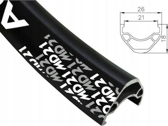 Alexrims Mtb Rim Alexrims Md21 26"x32 Holes Tubeless Ready Disc Brake Black Caps New