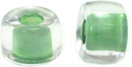 Glass Bead Rosary Transparent Green 9mm 40pcs