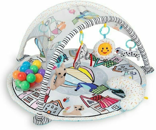 Qmini Covoraș de Activități cu Muzică Multicolor pentru 0++ Luni (Lxl) 85x85cm