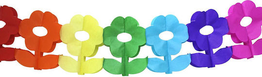 Decorative Garland Paper Flowers 3m 17x15cm 1 Piece Carnavalista 232674