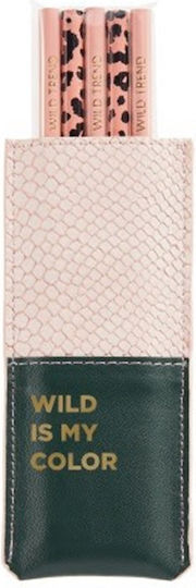Miquelrius Set 5 Pencils Pink Python Animal Print 11872 84430052 Miquelrius
