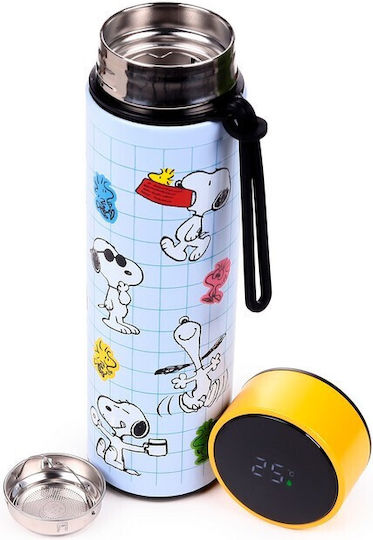 Puckator Bottle Thermos Stainless Steel BPA Free 450ml Light Blue