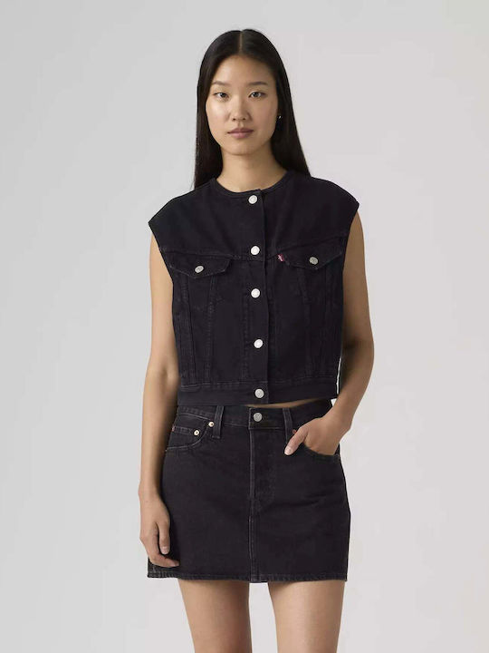 '90s Jachetă de femei din denim Stone Black