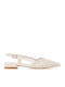 Damen Ballerinas Spitz zulaufend mit Riemen in Beige Farbe