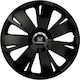 Car Wheel Hubcaps Versaco Energy Cbx 15" Black 3d Metal Logo Honda 4 Pieces
