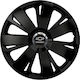 Car Wheel Hubcaps Versaco Energy Cbx 15" Black 3d Metal Logo Chevrolet 4 Pieces