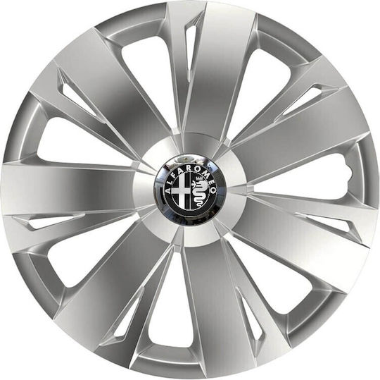 Auto Radkappen Versaco Energy Rc Silber 13" Kompatibilität 3d Metallisch Alfa Romeo 4 Stücke