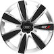 Auto Radkappen Versaco Gtx Karbon Schwarz Silber 13 Zoll Kompatibilität 3D Metallisch Audi 4 Stücke