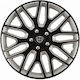 Car Wheel Hubcaps Versaco Dakar Nc Black Silver 14" 3d Metal Logo Lancia 4 Pieces