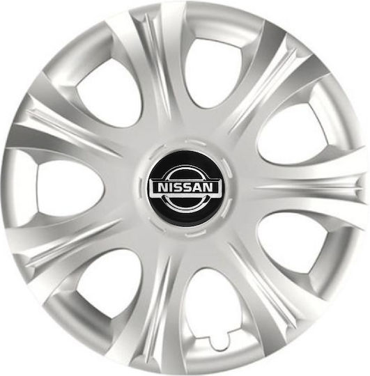 Тасии Трохове Автомобилни Versaco Impulse Сребристи 13" Сигма 3d Метално Nissan 4 Броя