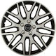 Car Wheel Hubcaps Versaco Dakar Nc Silver Black 16" 3d Metal Logo Opel 4 Pieces