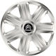 Auto Radkappen Versaco Comfort 16" Silber Mit Markenlogo 3D Metallisch Citroen 4 Stücke