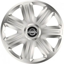 Τάσια Τροχών Αυτοκινήτου Versaco Comfort 13" Ασημί Σήμα 3d Μεταλλικό Nissan 4 Τεμάχια Τάσια Τροχών Αυτοκινήτου Versaco Comfort 13" Ασημί Σήμα 3d Μεταλλικό Nissan 4 Τεμάχια