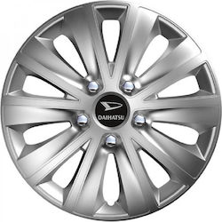 Тасии За Автомобилни Джанти Versaco Rapid Hc Сребристи 14" С 3d Метален Емблема Daihatsu 4 Броя