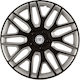 Car Wheel Hubcaps Versaco Dakar Black Silver Black Bolts 14" 3d Metal Logo Fiat 4 Pieces
