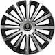Car Wheel Hubcaps 15" Trend Silver & Black Cbx 3d Metal Logo Saab 4 Pieces