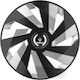 Car Wheel Hubcaps Versaco Stratos 15" Vector Black Chrome Rings Cbx 3d Metal Logo Renault 4 Pieces