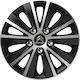 Car Wheel Hubcaps Versaco Paris Black Chrome Silver Bolts 15" 3D Metal Logo Citroen 4 Pieces