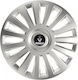 Car Wheel Hubcaps Versaco Luxury Silver 16" 3d Metal Logo Renault 4 Pieces