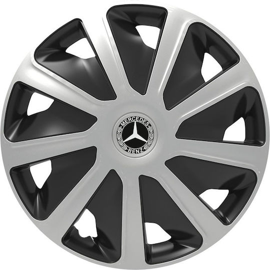 Тасии Трохове Автомобилни Versaco Craft Хромирани Черни 15" Сигма 3d Метална Mercedes Benz 4 Броя