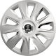 Car Wheel Hubcaps Versaco Stratos 13" Silver Chrome Rings 3D Metal Logo Saab 4 Pieces