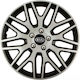 Car Wheel Hubcaps Versaco Dakar Nc Silver Black 13" 3d Metal Logo Kia 4 Pieces