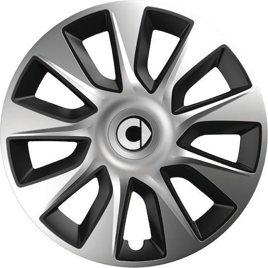 Тасии Трохове Автомобилни Versaco Stratos Хромирани Черни 15" Сигма 3d Метална Smart 4 Броя