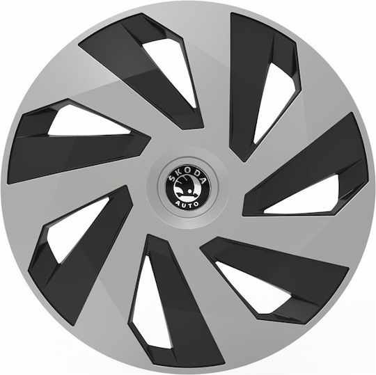 Тасии Трохови Автомобилни Versaco Vector Хромирани Черни 14" Сигма 3d Метална Skoda 4 Броя