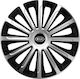 Car Wheel Hubcaps Versaco Trend Black Chrome 13" 3d Metal Logo Kia 4 Pieces