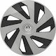 Auto Radkappen Versaco Vector Chrom Schwarz 14" Kompatibilität 3d Metallisch Volkswagen 4 Stücke