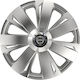 Car Wheel Hubcaps Versaco Energy Rc Silver 13" 3d Metal Logo Lancia 4 Pieces