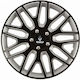 Car Wheel Hubcaps Versaco Dakar Nc Black Silver 15" 3d Metal Logo Renault 4 Pieces
