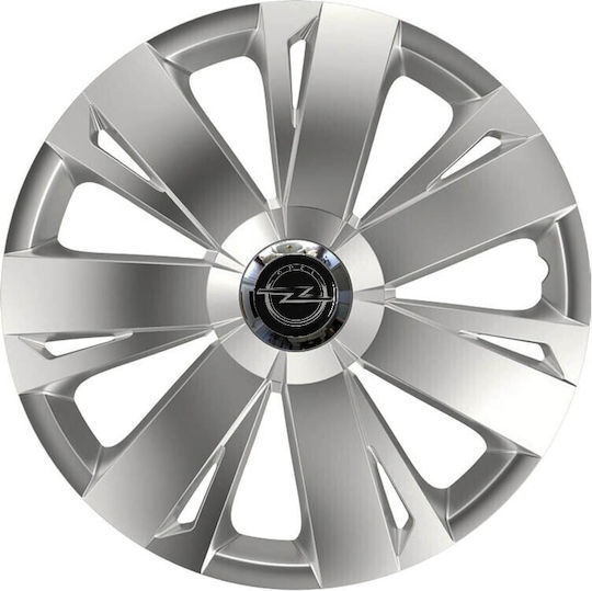 Тасии За Джанти На Автомобил Versaco Energy Rc Сребристи 16" 3d Метален Емблема Opel 4 Броя