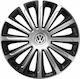 Тасии Трохове Автомобилни Trend Cbx 15" Сребристи и Черни С 3d Метален Емблема Vw 4 Броя