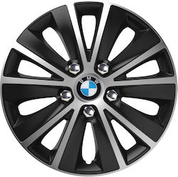 Car Wheel Hubcaps Versaco Paris Black Chrome Si...