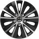 Car Wheel Hubcaps Versaco Rapide Nc Black Chrome Silver Bolts 15" 3d Metal Logo Mazda 4 Pieces