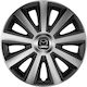 Car Wheel Hubcaps Versaco Aviator Carbon Chrome & Black 15" 3d Metal Logo Mazda 4 Pieces