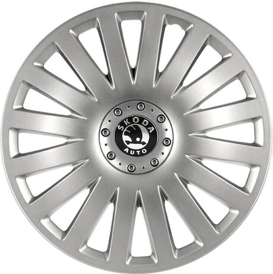 Auto Radkappen Versaco Intelligent Silber 13" Kompatibilität 3d Metallisch Skoda 4 Stücke