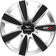 Тасии Трохове Автомобилни Versaco Gtx Карбон Черни Сребристи 14" Знак 3d Метален Daihatsu 4 Броя