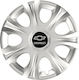 Car Wheel Hubcaps Versaco Impulse Silver 13" 3d Metal Logo Chevrolet 4 Pieces